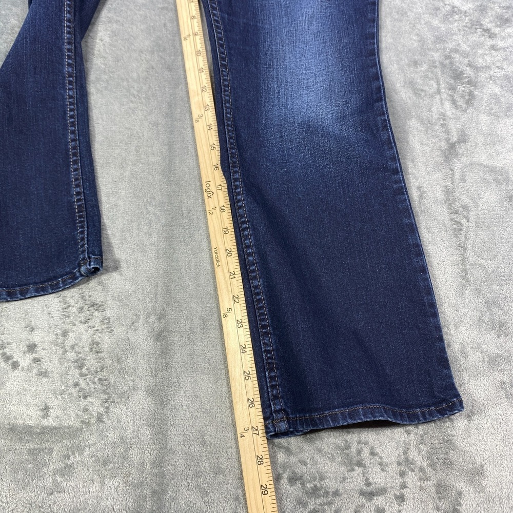 Lee Riders Midrise Bootcut Jeans Womens Size 16 P Blue Indigo Denim Stretch Pant - Picture 5 of 8